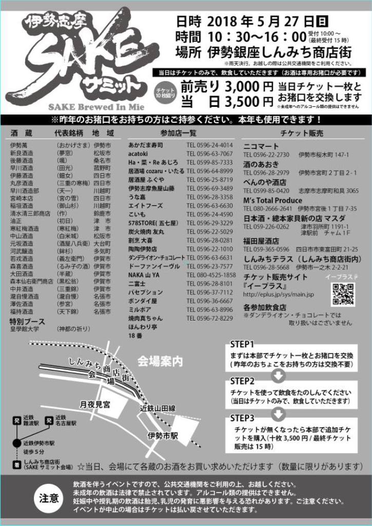 2018年5月27日(日) 伊勢志摩SAKEサミット2018が開催されます。写真2